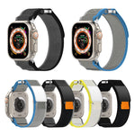 雙鉤環快拆尼龍錶帶，適用於 Apple Watch SE 2023 44mm、Apple Watch SE 2023 40mm、Apple Watch Ultra 2 49mm、Apple Watch Series 9 45mm、Apple Watch Series 9 41mm、Apple Watch Ultra 49mm、Apple Watch Series 8 4...