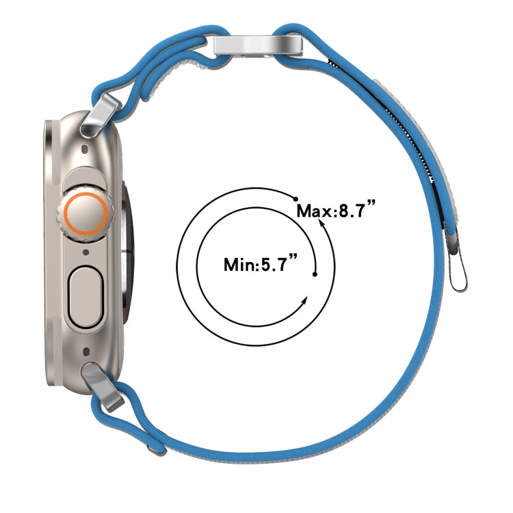 雙鉤環快拆尼龍錶帶，適用於 Apple Watch SE 2023 44mm、Apple Watch SE 2023 40mm、Apple Watch Ultra 2 49mm、Apple Watch Series 9 45mm、Apple Watch Series 9 41mm、Apple Watch Ultra 49mm、Apple Watch Series 8 4...