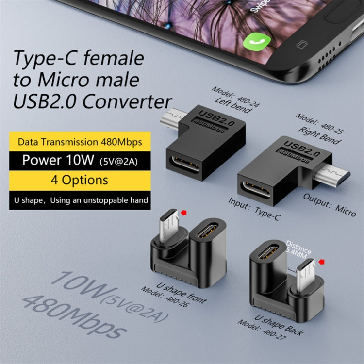 Type-C母轉Micro USB公轉接器 數據充電傳輸，Type-C母轉Micro公U型背，Type-C母轉Micro公U型前，Type-C母轉Micro公右彎，Type-C母轉Micro公左彎