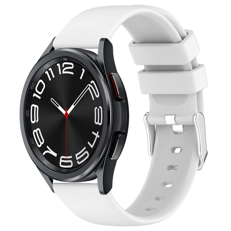 20mm 純色光滑矽膠錶帶，適用於 Samsung Galaxy Watch 6 Classic 47mm、Samsung Galaxy Watch 6 44mm、Samsung Galaxy Watch 6 40mm、Samsung Galaxy Watch 6 Classic 43mm