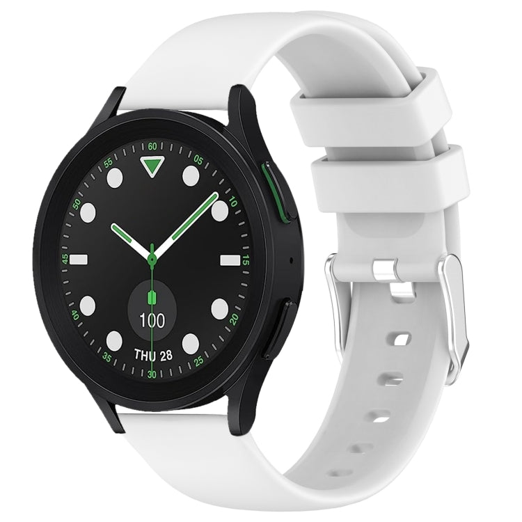 20mm 純色光滑矽膠錶帶，適用於 Samsung Galaxy Watch 5 Pro 高爾夫版、Samsung Galaxy Watch 5 高爾夫版、Samsung Galaxy Watch 5 44mm、Samsung Galaxy Watch 5 Pro 45mm