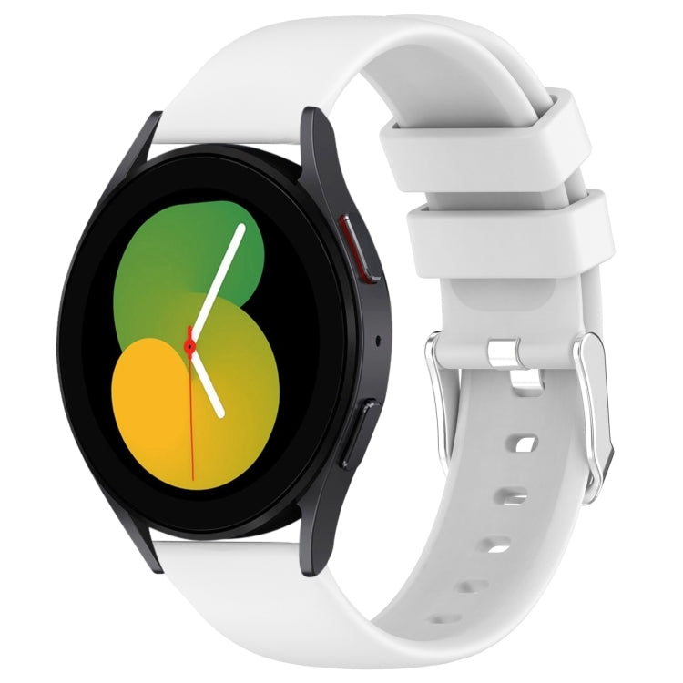 20mm 純色光滑矽膠錶帶，適用於 Samsung Galaxy Watch 5 40mm、Samsung Galaxy Watch 4 44mm、Samsung Galaxy Watch 4 40mm、Samsung Galaxy Watch 4 Classic 46mm