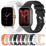 20mm Smooth Solid Color Silicone Watch Band, For Amazfit Pop Pro, For Amazfit Pop, For Amazfit GTS 2