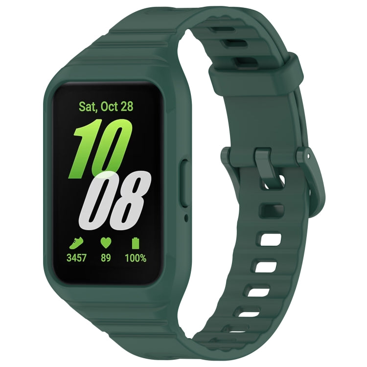 For Samsung Galaxy Fit 3 Integrated TPU Watch Band, Red, Black, White, Orange, Beige, Pink, Cyan, Sky Blue, Dark Green, Dark Blue, Green, Purple