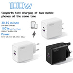 USB 67W / Type-C PD 33W 超快速充電 全協議手機充電器，歐規插頭，歐規插頭