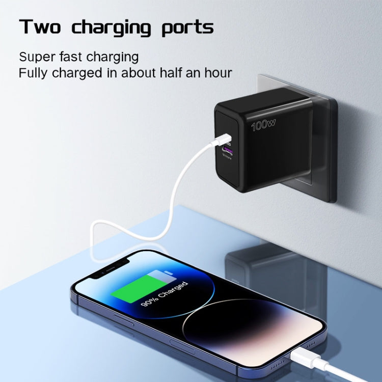 USB 67W / Type-C PD 33W 超快速充電 全協議手機充電器，歐規插頭，歐規插頭