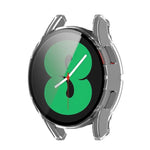 適用於 Samsung Galaxy Watch FE 40mm PC + 強化玻璃膜一體成型錶殼保護套