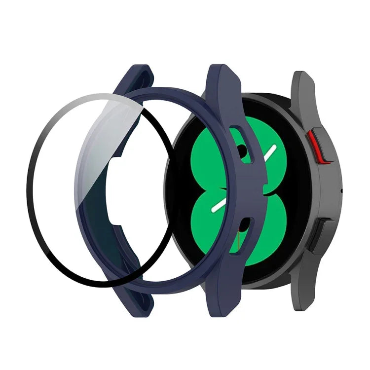 適用於 Samsung Galaxy Watch FE 40mm PC + 強化玻璃膜一體成型錶殼保護套