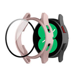 適用於 Samsung Galaxy Watch FE 40mm PC + 強化玻璃膜一體成型錶殼保護套