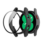 適用於 Samsung Galaxy Watch FE 40mm PC + 強化玻璃膜一體成型錶殼保護套