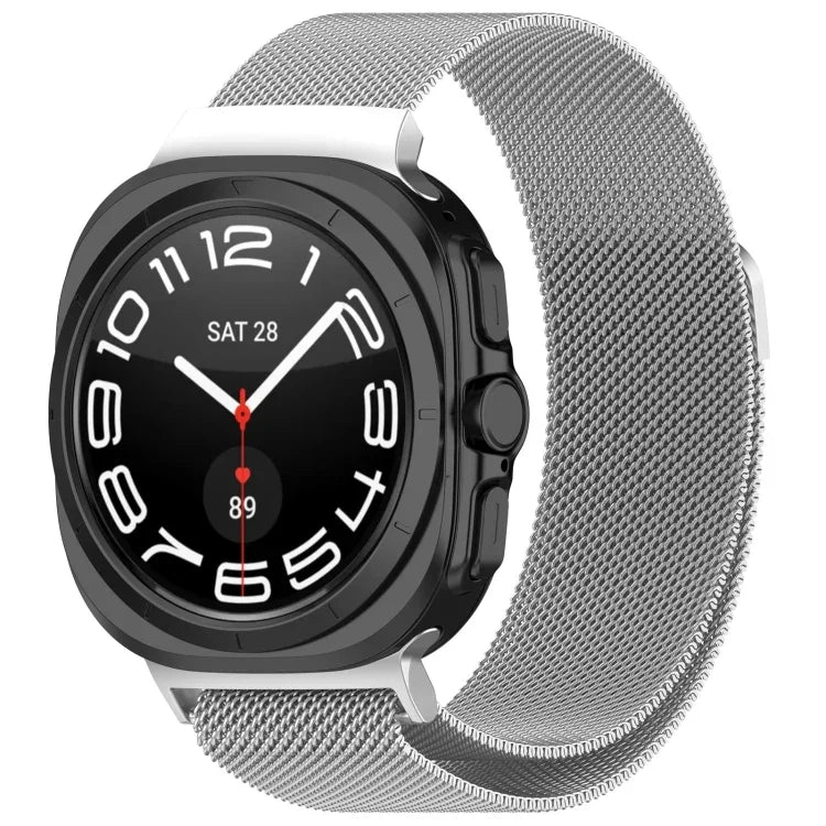 適用於 Samsung Galaxy Watch Ultra 47mm 米蘭磁吸金屬鋼錶帶