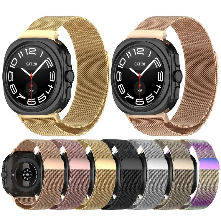 適用於 Samsung Galaxy Watch Ultra 47mm 米蘭磁吸金屬鋼錶帶