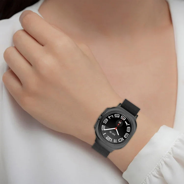 適用於 Samsung Galaxy Watch Ultra 47mm 米蘭磁吸金屬鋼錶帶