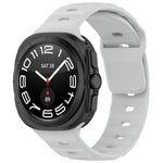 For Galaxy Watch Ultra2 2026 / 2025 / 1 2024 Solid Color Reverse Buckle Silicone Watch Band, Black, White, Blue, Yellow, Light Gray, Dark Green, Cyan, Dark Blue, Starlight, Pink