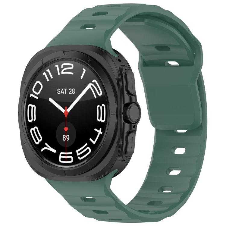 For Galaxy Watch Ultra2 2026 / 2025 / 1 2024 Solid Color Reverse Buckle Silicone Watch Band, Black, White, Blue, Yellow, Light Gray, Dark Green, Cyan, Dark Blue, Starlight, Pink