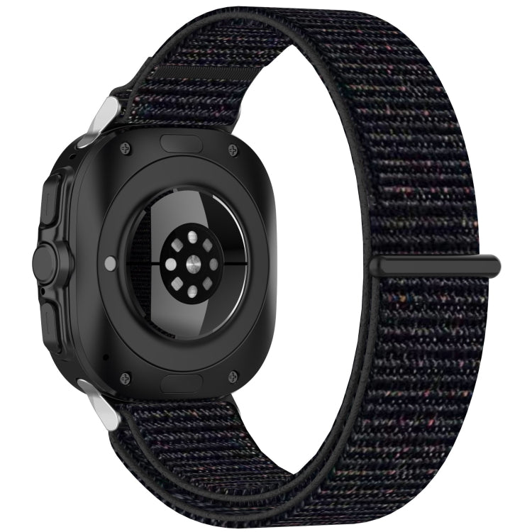 For Galaxy Watch Ultra2 2026 / 2025 / 1 2024 Loop Nylon Hook and Loop Fastener Watch Band, Black, Blue Ocean, Rainbow, Seashell Color, Sea Blue, Gray Blue, Khaki Yellow, Dark Blue, Lime