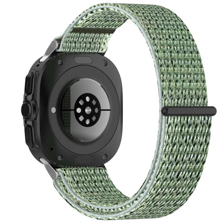 For Galaxy Watch Ultra2 2026 / 2025 / 1 2024 Loop Nylon Hook and Loop Fastener Watch Band, Black, Blue Ocean, Rainbow, Seashell Color, Sea Blue, Gray Blue, Khaki Yellow, Dark Blue, Lime