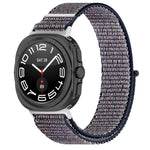 For Galaxy Watch Ultra2 2026 / 2025 / 1 2024 Loop Nylon Hook and Loop Fastener Watch Band, Black, Blue Ocean, Rainbow, Seashell Color, Sea Blue, Gray Blue, Khaki Yellow, Dark Blue, Lime