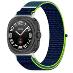For Galaxy Watch Ultra2 2026 / 2025 / 1 2024 Loop Nylon Hook and Loop Fastener Watch Band, Black, Blue Ocean, Rainbow, Seashell Color, Sea Blue, Gray Blue, Khaki Yellow, Dark Blue, Lime