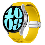 Richard 磁吸摺疊銀色錶扣矽膠錶帶，適用於 Samsung Galaxy Watch 6 40 / 44mm、Samsung Galaxy Watch 5 40 / 44mm、Samsung Galaxy Watch 4 40 / 44mm