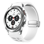 Richard磁吸摺疊銀扣矽膠錶帶，適用於Samsung Galaxy Watch 4 Classic 42 / 46mm