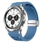 Richard磁吸摺疊銀扣矽膠錶帶，適用於Samsung Galaxy Watch 4 Classic 42 / 46mm