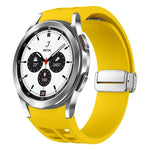 Richard磁吸摺疊銀扣矽膠錶帶，適用於Samsung Galaxy Watch 4 Classic 42 / 46mm