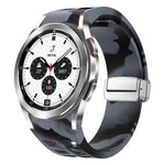 Richard磁吸摺疊銀扣矽膠錶帶，適用於Samsung Galaxy Watch 4 Classic 42 / 46mm