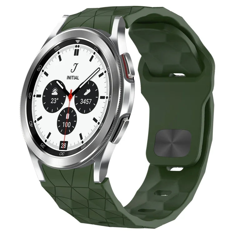 Football Texture Reverse Buckle Silicone Watch Band, For Samsung Galaxy Watch 4 44mm, For Samsung Galaxy Watch 4 40mm, For Samsung  Galaxy Watch 4 Classic 46mm, For Samsung  Galaxy Watch 4 Classic 42mm