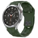 Football Texture Reverse Buckle Silicone Watch Band, For Samsung Galaxy Watch 4 44mm, For Samsung Galaxy Watch 4 40mm, For Samsung  Galaxy Watch 4 Classic 46mm, For Samsung  Galaxy Watch 4 Classic 42mm