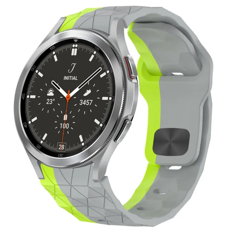 Football Texture Reverse Buckle Silicone Watch Band, For Samsung Galaxy Watch 4 44mm, For Samsung Galaxy Watch 4 40mm, For Samsung  Galaxy Watch 4 Classic 46mm, For Samsung  Galaxy Watch 4 Classic 42mm
