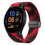 Richard 磁性摺疊黑色扣矽膠錶帶，適用於 Samsung Galaxy Watch FE 40mm，適用於 Samsung Galaxy Watch 7 40 / 44mm，適用於 Samsung Galaxy Watch 6 Classic 43 / 47mm