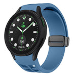 Richard 磁性摺疊黑色扣矽膠錶帶，適用於 Samsung Galaxy Watch 6 40 / 44mm，適用於 Samsung Galaxy Watch 5 Pro 高爾夫版，適用於 Samsung Galaxy Watch 5 高爾夫版