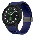 Richard 磁性摺疊黑色扣矽膠錶帶，適用於 Samsung Galaxy Watch 6 40 / 44mm，適用於 Samsung Galaxy Watch 5 Pro 高爾夫版，適用於 Samsung Galaxy Watch 5 高爾夫版