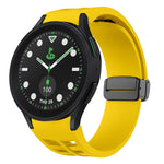 Richard 磁性摺疊黑色扣矽膠錶帶，適用於 Samsung Galaxy Watch 6 40 / 44mm，適用於 Samsung Galaxy Watch 5 Pro 高爾夫版，適用於 Samsung Galaxy Watch 5 高爾夫版