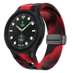 Richard 磁性摺疊黑色扣矽膠錶帶，適用於 Samsung Galaxy Watch 6 40 / 44mm，適用於 Samsung Galaxy Watch 5 Pro 高爾夫版，適用於 Samsung Galaxy Watch 5 高爾夫版