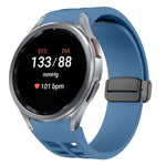 Richard 磁性摺疊黑色扣矽膠錶帶，適用於 Samsung Galaxy Watch FE 40mm，適用於 Samsung Galaxy Watch 7 40 / 44mm，適用於 Samsung Galaxy Watch 6 Classic 43 / 47mm