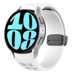 Richard 磁性摺疊黑色扣矽膠錶帶，適用於 Samsung Galaxy Watch 6 40 / 44mm，適用於 Samsung Galaxy Watch 5 Pro 高爾夫版，適用於 Samsung Galaxy Watch 5 高爾夫版