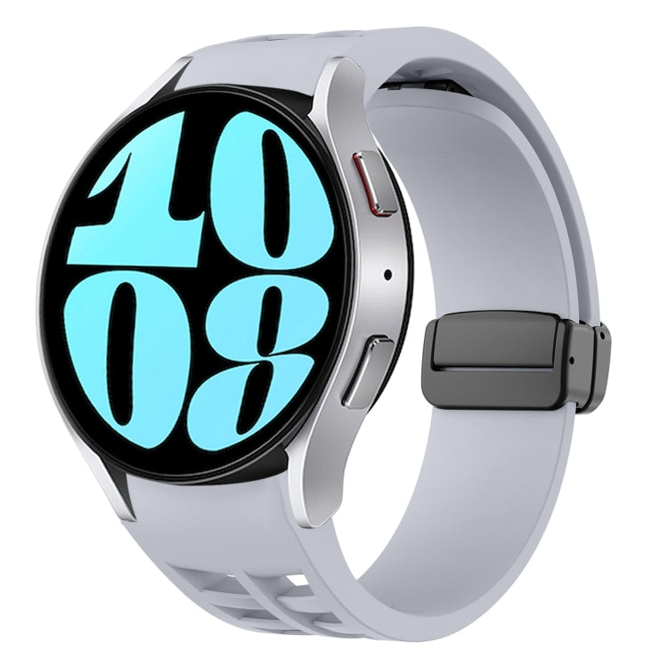 Richard 磁性摺疊黑色扣矽膠錶帶，適用於 Samsung Galaxy Watch 6 40 / 44mm，適用於 Samsung Galaxy Watch 5 Pro 高爾夫版，適用於 Samsung Galaxy Watch 5 高爾夫版