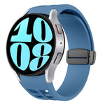 Richard 磁性摺疊黑色扣矽膠錶帶，適用於 Samsung Galaxy Watch 6 40 / 44mm，適用於 Samsung Galaxy Watch 5 Pro 高爾夫版，適用於 Samsung Galaxy Watch 5 高爾夫版