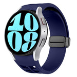 Richard 磁性摺疊黑色扣矽膠錶帶，適用於 Samsung Galaxy Watch 6 40 / 44mm，適用於 Samsung Galaxy Watch 5 Pro 高爾夫版，適用於 Samsung Galaxy Watch 5 高爾夫版