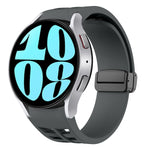 Richard 磁性摺疊黑色扣矽膠錶帶，適用於 Samsung Galaxy Watch 6 40 / 44mm，適用於 Samsung Galaxy Watch 5 Pro 高爾夫版，適用於 Samsung Galaxy Watch 5 高爾夫版