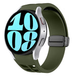 Richard 磁性摺疊黑色扣矽膠錶帶，適用於 Samsung Galaxy Watch 6 40 / 44mm，適用於 Samsung Galaxy Watch 5 Pro 高爾夫版，適用於 Samsung Galaxy Watch 5 高爾夫版