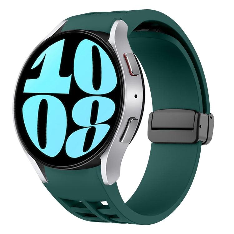 Richard 磁性摺疊黑色扣矽膠錶帶，適用於 Samsung Galaxy Watch 6 40 / 44mm，適用於 Samsung Galaxy Watch 5 Pro 高爾夫版，適用於 Samsung Galaxy Watch 5 高爾夫版