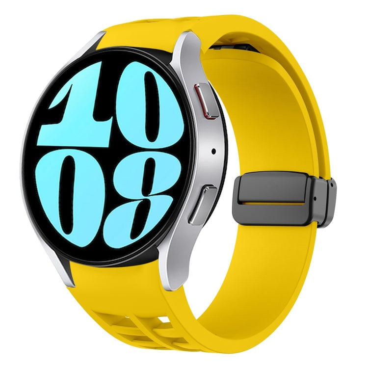 Richard 磁性摺疊黑色扣矽膠錶帶，適用於 Samsung Galaxy Watch 6 40 / 44mm，適用於 Samsung Galaxy Watch 5 Pro 高爾夫版，適用於 Samsung Galaxy Watch 5 高爾夫版