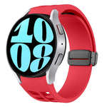 Richard 磁性摺疊黑色扣矽膠錶帶，適用於 Samsung Galaxy Watch 6 40 / 44mm，適用於 Samsung Galaxy Watch 5 Pro 高爾夫版，適用於 Samsung Galaxy Watch 5 高爾夫版