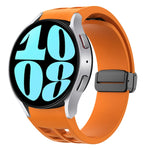 Richard 磁性摺疊黑色扣矽膠錶帶，適用於 Samsung Galaxy Watch 6 40 / 44mm，適用於 Samsung Galaxy Watch 5 Pro 高爾夫版，適用於 Samsung Galaxy Watch 5 高爾夫版