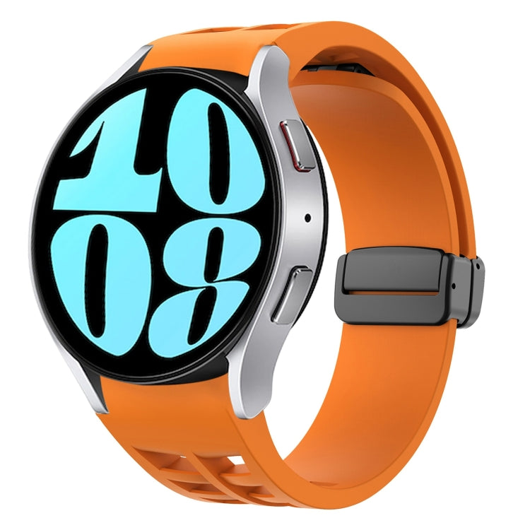 Richard 磁性摺疊黑色扣矽膠錶帶，適用於 Samsung Galaxy Watch 6 40 / 44mm，適用於 Samsung Galaxy Watch 5 Pro 高爾夫版，適用於 Samsung Galaxy Watch 5 高爾夫版