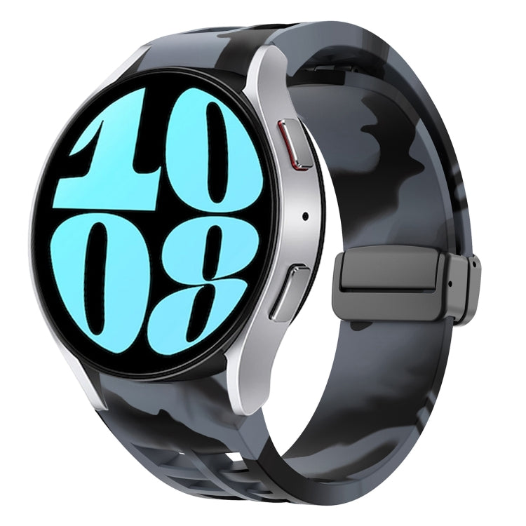 Richard 磁性摺疊黑色扣矽膠錶帶，適用於 Samsung Galaxy Watch 6 40 / 44mm，適用於 Samsung Galaxy Watch 5 Pro 高爾夫版，適用於 Samsung Galaxy Watch 5 高爾夫版