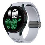 Richard 磁性摺疊黑色扣矽膠錶帶，適用於 Samsung Galaxy Watch 5 40 / 44mm，適用於 Samsung Galaxy Watch 5 Pro 45mm，適用於 Samsung Galaxy Watch 4 40 / 44mm